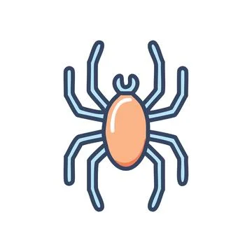 Cartoon tick. Illustration of a tick, commonly found in nature. Stock Illustration