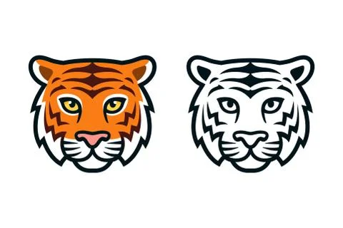 Cartoon tiger head Stock Illustration