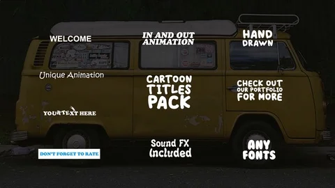 Cartoon Titles Pack Stock After Effects