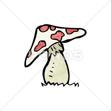Cartoon toadstool Stock Illustration