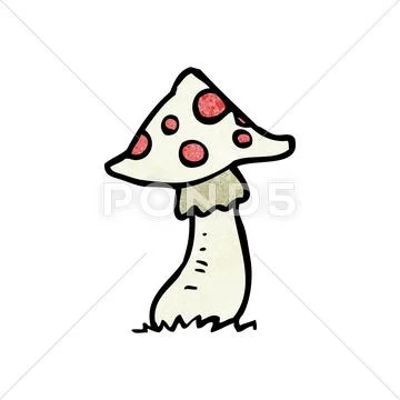 Cartoon toadstool Stock Illustration