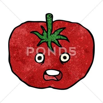 Cartoon tomato Stock Illustration