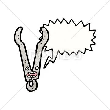 Cartoon tongs Stock Illustration