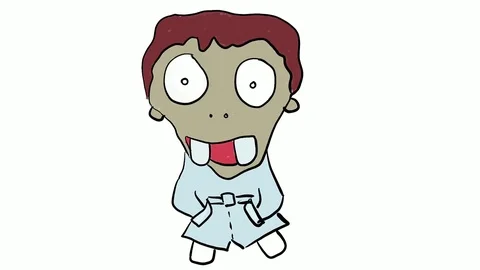 Cartoon toothless boy Stock Footage 81166259