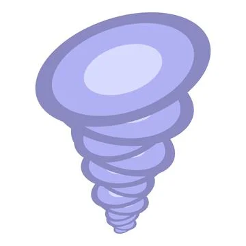 Cartoon tornado rotating and causing destruction with its funnel cloud Stock Illustration