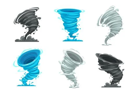 Cartoon tornado storm or cyclone hurricane twister イラスト素材