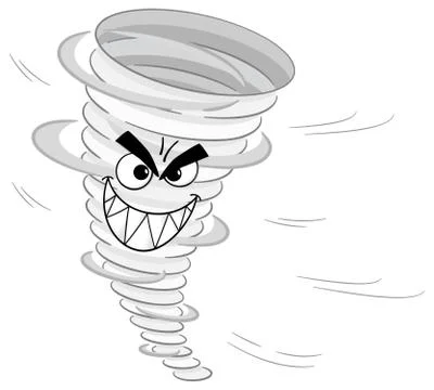Cartoon tornado on white background Stock-Illustration