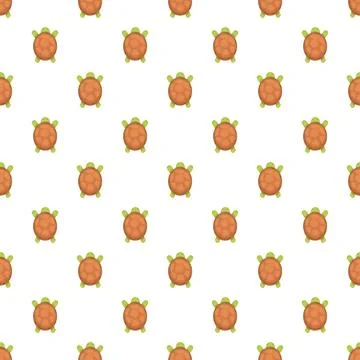 Cartoon tortoise seamless pattern repeating animal design 库存插图
