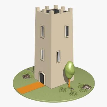 Cartoon Tower Stock Illustration