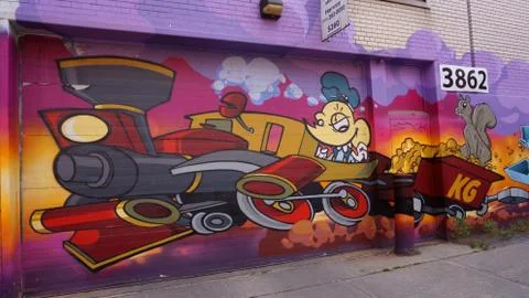 Cartoon train Stock Photos