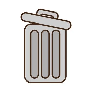 Cartoon trash can web garbage information Stock-Illustration