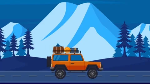 Cartoon travel Видео 285662033