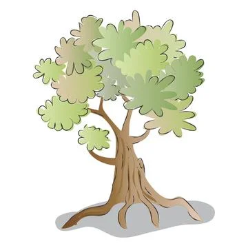 Cartoon Tree Illustration Stock Illustration