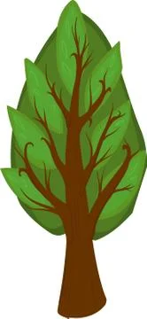 Cartoon tree. isolated Stock Illustration
