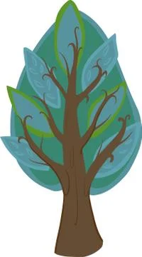 Cartoon tree. isolated Stock Illustration