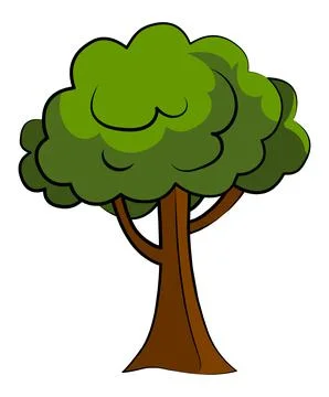 Cartoon tree isolated Stock Illustration