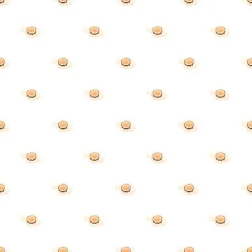 Cartoon tree stump pattern repeating on a white background Stock Illustration