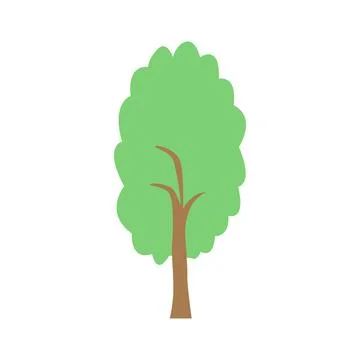 Cartoon tree vector Stock Illustration