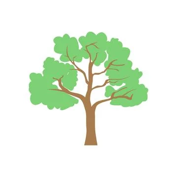 Cartoon tree vector Stock Illustration