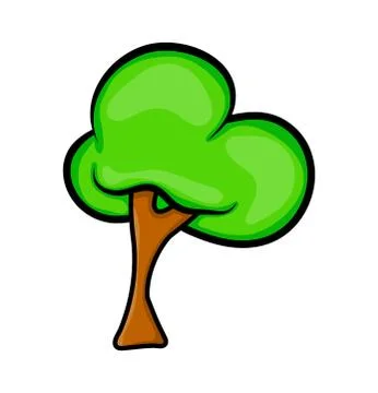 Cartoon tree vector symbol icon design. Beautiful illustration isolated on wh Stock Illustration