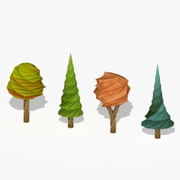 Cartoon trees Stock Illustration