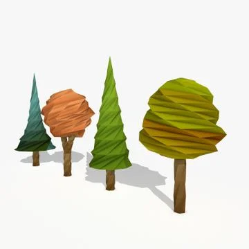 Cartoon trees Stock Illustration