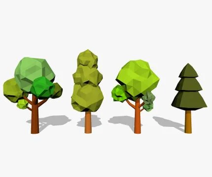Cartoon trees Stock Illustration