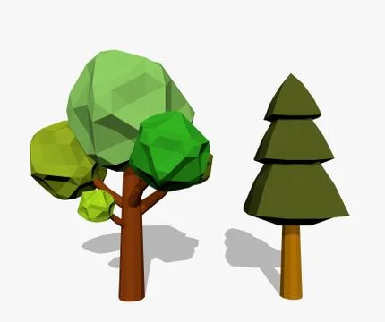 Cartoon trees Stock Illustration
