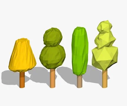 Cartoon trees Stock Illustration