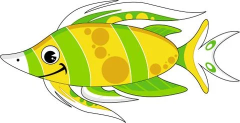 Cartoon Tropical Fish Stock Illustration