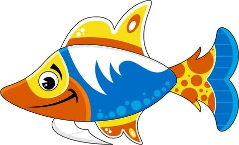 Cartoon Tropical Fish Stock Illustration
