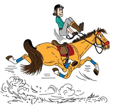 Cartoon trotting horse Stock Illustration