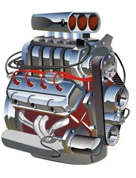 Cartoon turbo engine Stock Illustration
