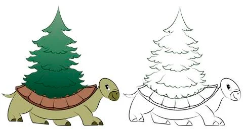 Cartoon turtle Stock Illustration