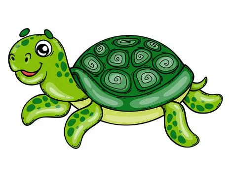 Cartoon turtle isolated vector illustration Stock Illustration