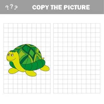 Cartoon turtle. Outlined. Vector illustration Illustrazione stock