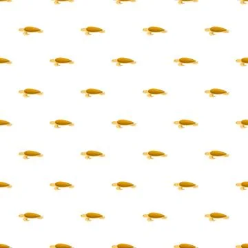 Cartoon turtle seamless pattern on white background Stock Illustration