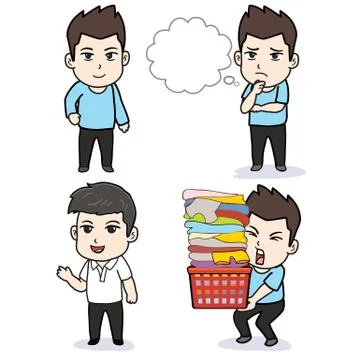 Cartoon two man Stock Illustration