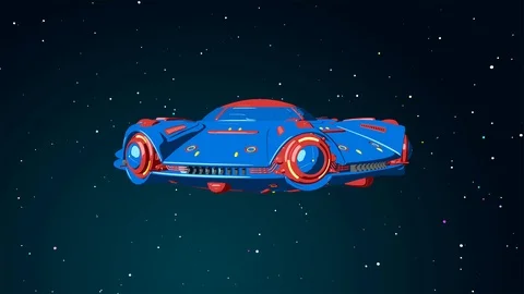 Cartoon UFO Stock Footage 89731239