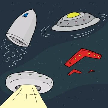 Cartoon ufo Stock Illustration