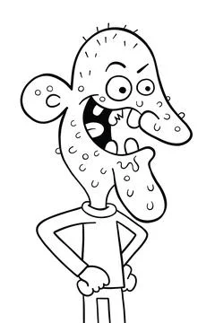 Cartoon ugly man, vector illustration Ilustração Stock