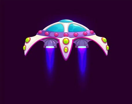 Cartoon unidentified flying objects game icon 스톡 일러스트