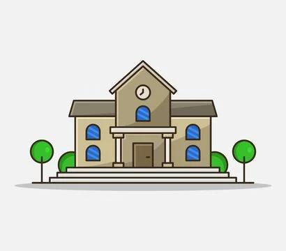 Cartoon university Stock Illustration