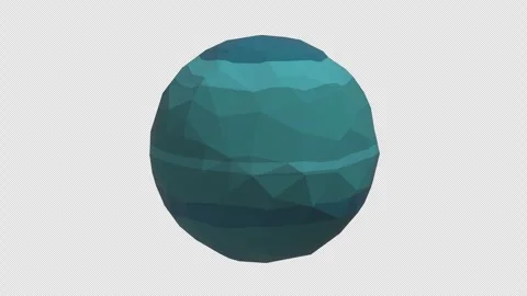 Cartoon Uranus Rotate and Loop in alpha channel Video stock 245172797