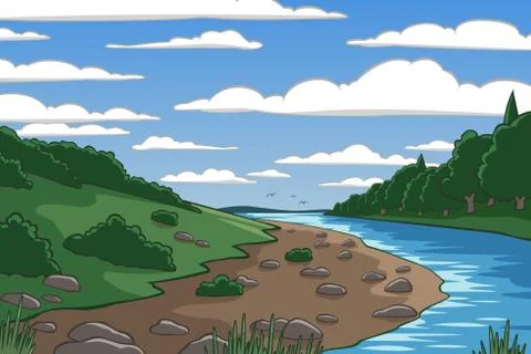 Cartoon valley Stock Illustration