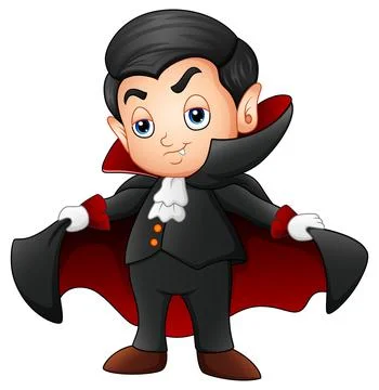 Cartoon vampire kid Stock Illustration
