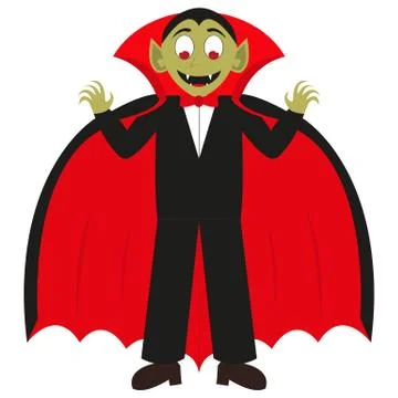 Cartoon vampire on a white background Illustrazione stock