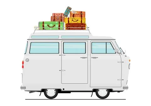 Cartoon van. Illustrazione stock