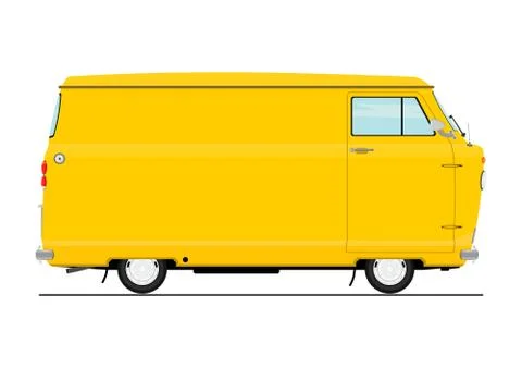 Cartoon van. Stock Illustration
