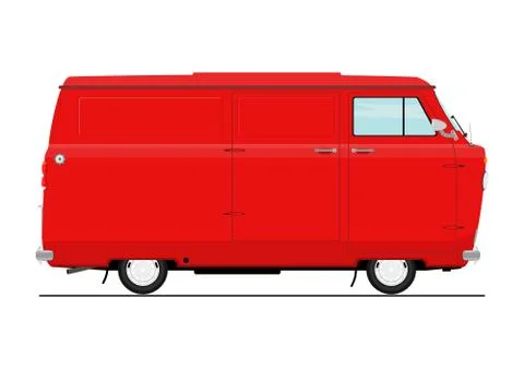 Cartoon van. Stock Illustration